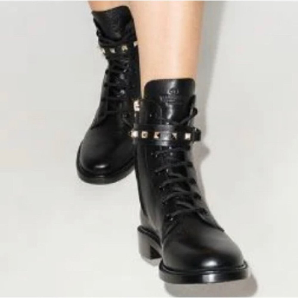 VALENTINO Rockstud Combat Boot - Picture 5 of 6